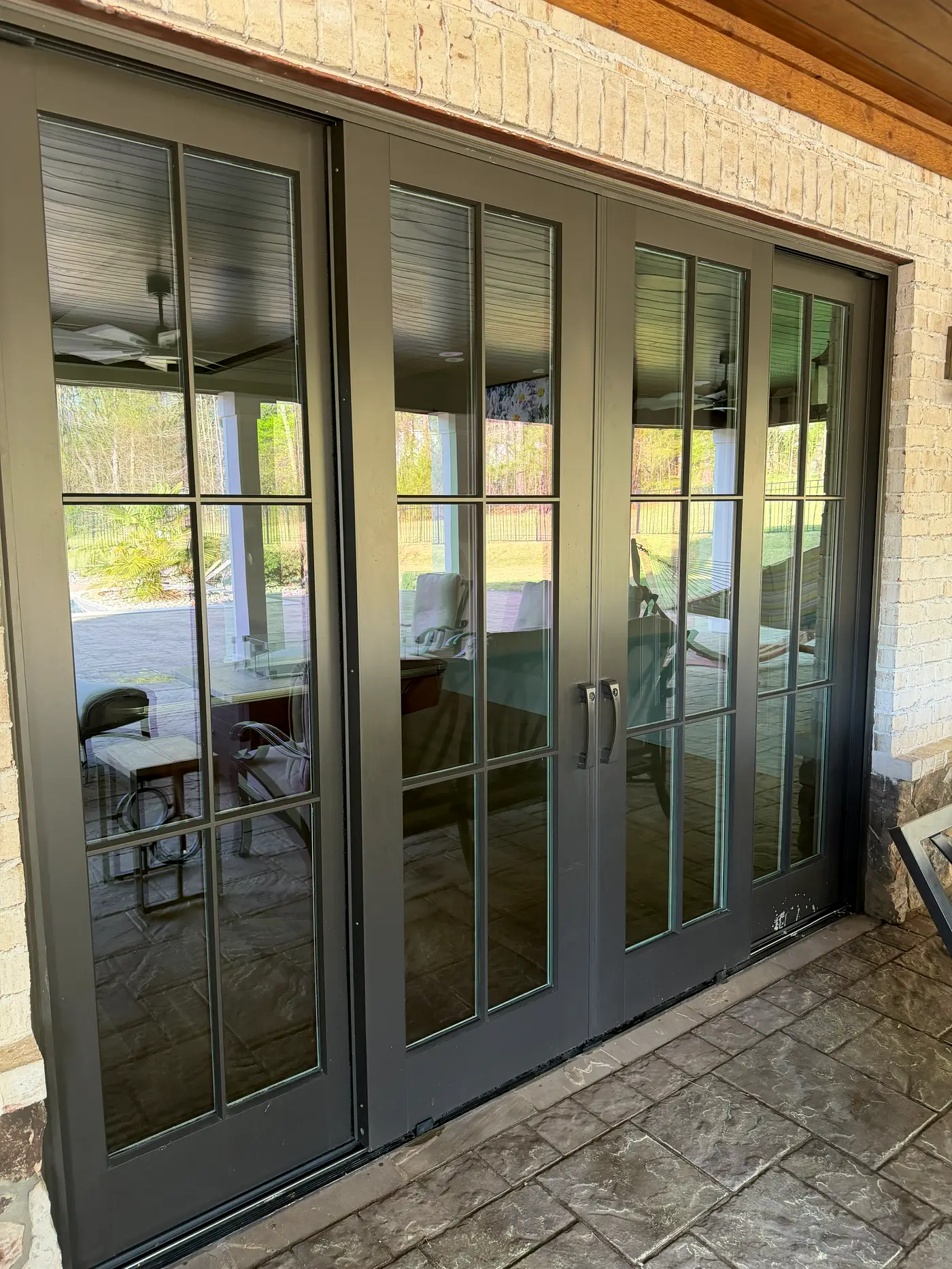 Sliding glass patio doors cleaned spotless