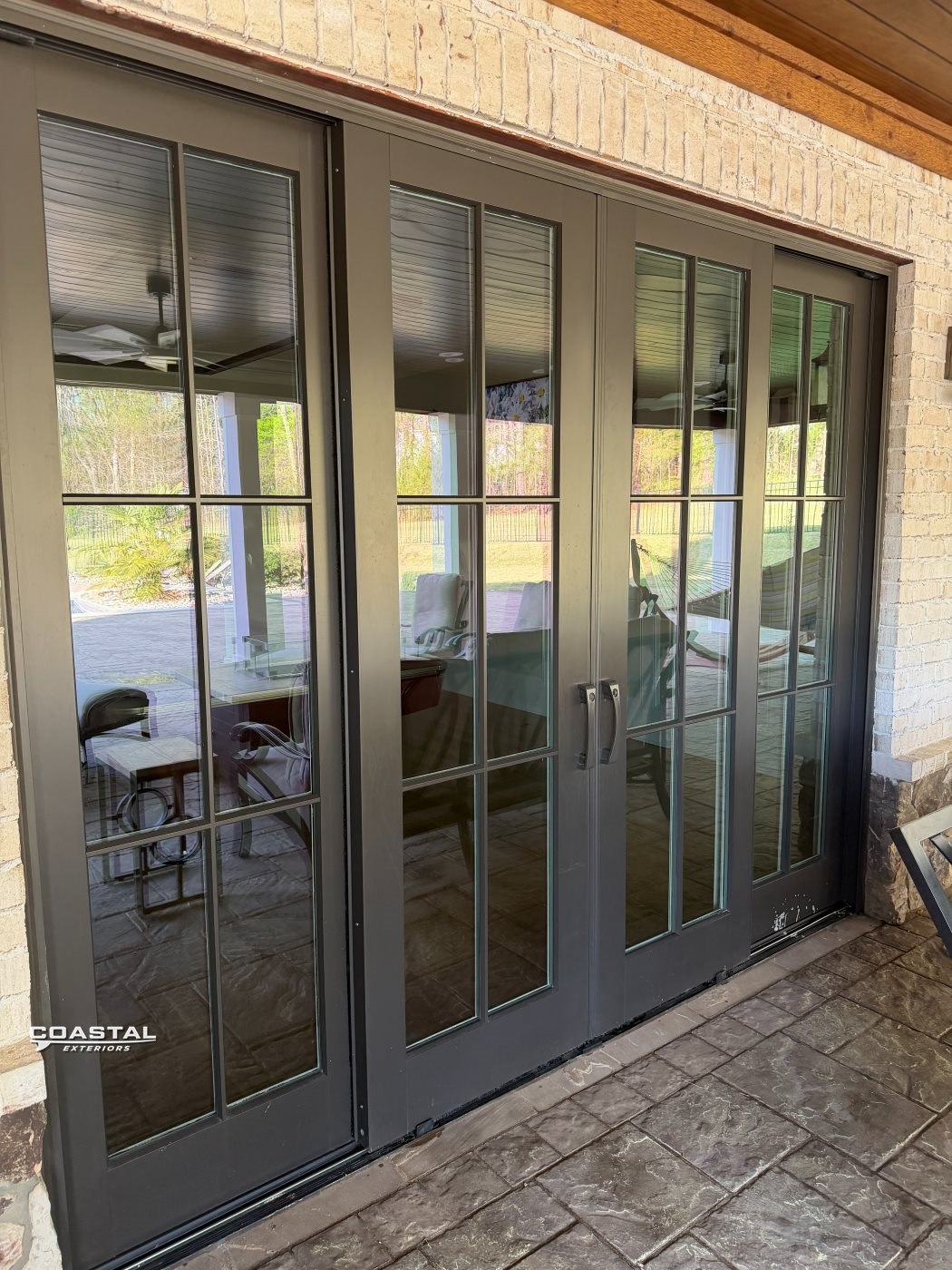 Sliding glass patio doors cleaned spotless