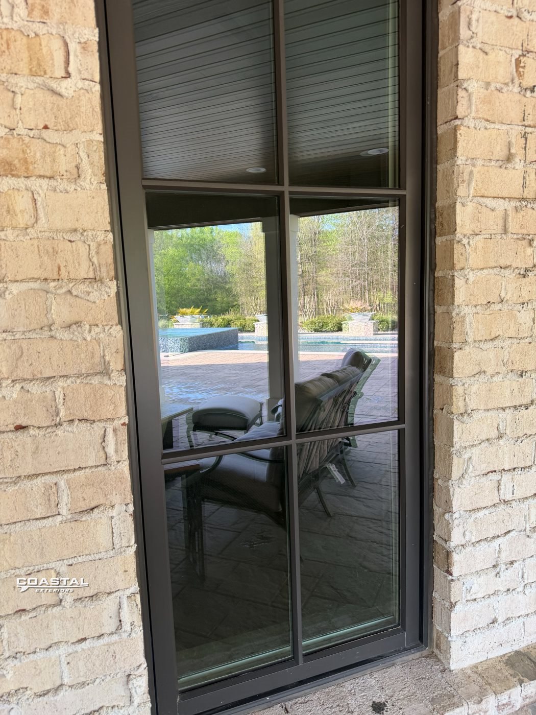 Sliding glass door cleaned streak-free